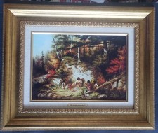 CORNELIUS KRIEGHOFF CANADIAN FRAMED LITHOGRAPH PAINTING PRINT AGO COLLECTION COA