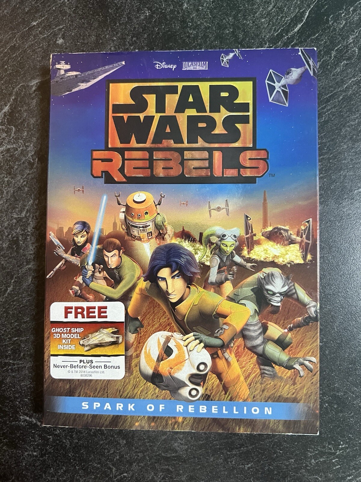 Star Wars Rebels Spark Of Rebellion DVD (With Sealed Ghost Ship 3D Model)