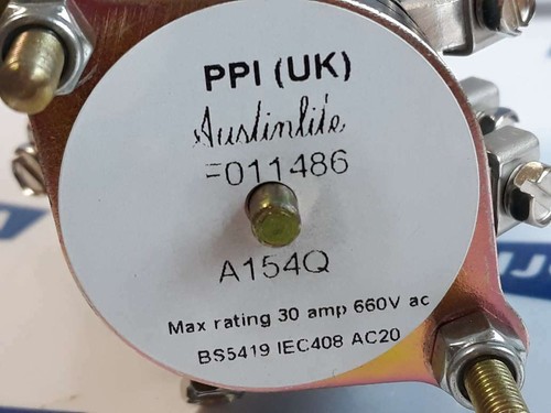 AUSTINLITE F011486 A154Q 30A 660V AC BS5419 IEC408 AC20 MÉTRICO NUEVO STOK ANTIGUO - Imagen 6 de 6