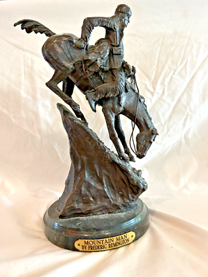VINTAGE~BRONZE SIGNED FREDERIC REMMINGTON-ASB-1992 
