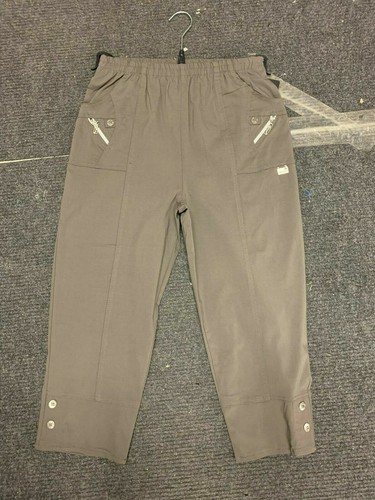 Womens 3/4 Length Trousers Ladies Cropped Capri Pants Shorts Size 10-12- 22- 26 - Picture 6 of 13
