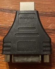 Insignia-HDMI Plug To 24 Pin VGA Adapter used