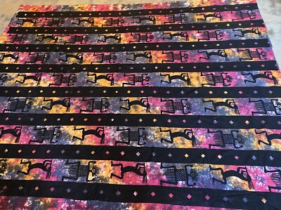 VNTG 2002 KOKAPELLI FLUTE DANCER HAND PRINTED TAPESTRY  80 X90  Brand New