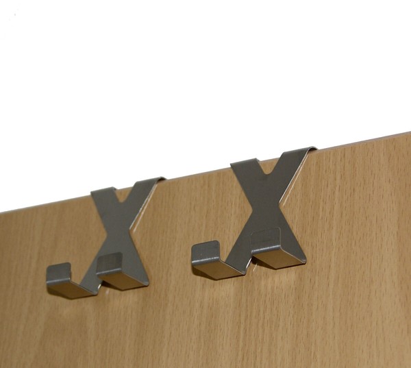 4X TüRhaken Kleiderhaken TüRgarderobe TüR Haken Set Edelstahl Metall Hakenleiste-image