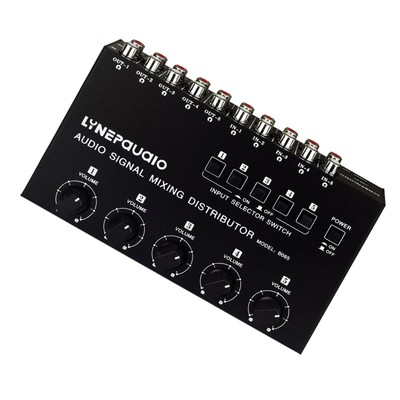 Mini 5-way Audio Splitter Stereo Switcher Box Sound Mixer for Club/Studio2p