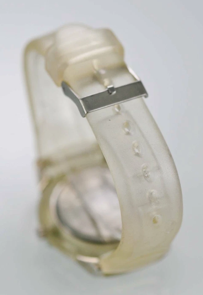 Whatever Orologio Donna Trasparente Gomma Inox Argento Impermeabile White Quarzo - Immagine 2 di 3