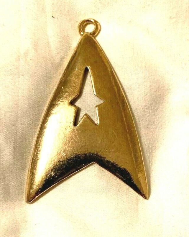 STAR TREK STAR FLEET INSIGNA  HALLOWEEN COSPLAY METAL GOLD PLATED