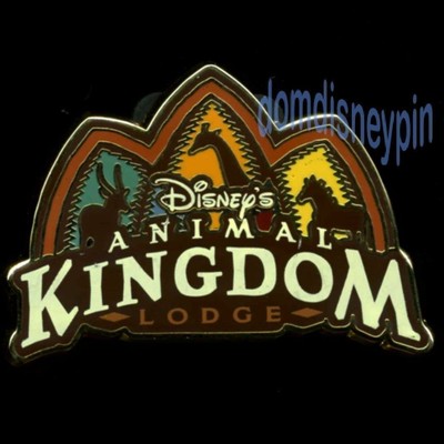 Disney Pin *Animal Kingdom Lodge* Resort Logo w/ Safari Animal