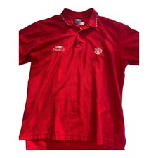 Camisa Polo Atlética Para Hombre XL Roja Rayos de Necaxa Logotipo del Club de Fútbol Bordado