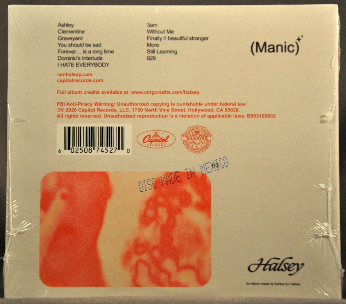 HALSEY Manic Autographed ASHLEY Signed 16 Track CD Factory