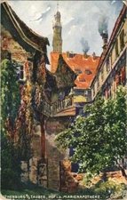 Old postcard postcard Rothenburg - Marienapotheke GERMANY (1075644)