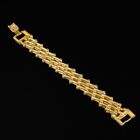 Heavy Chain Link Bracelet Signed Vintage Carolee Gold Plated Metal Chunky