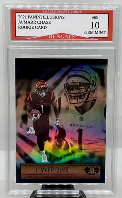 2021 Panini Illusions Ja'Marr Chase Bengals Rookie Card #65 Gem
