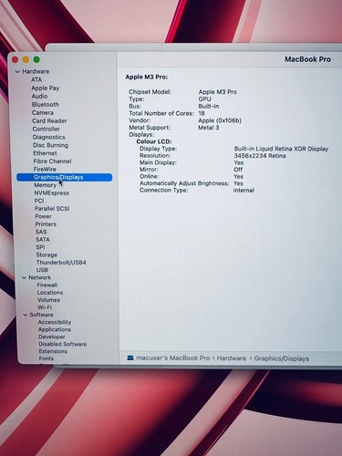 Apple MacBook Pro 16" 2023 M3 Pro 12-Core CPU 18-Core GPU 18GB 512GB Space Black - Afbeelding 22 van 23