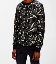 Brand New With Tags Marcelo Burlon County Of Milan Snake Green Mens Crew Sweater