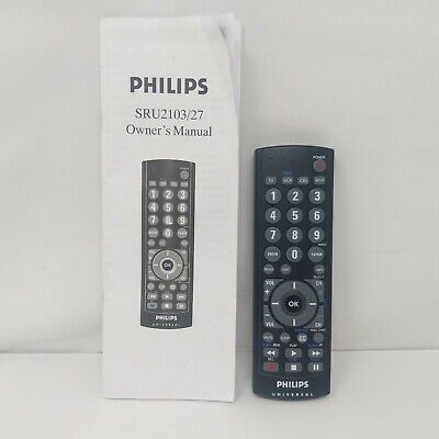 Philips SRU 2103/27 OEM Universal Remote Control Owners Manual Tested