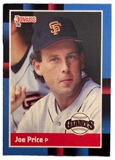 Excellent: Vintage 1988 Donruss Joe Price San Francisco Giants Trading Card