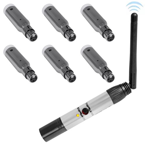 Rockville DMX-WTR Rechargeable Wireless DJ DMX Lighting Transmitter+6) Receivers - Picture 1 of 12