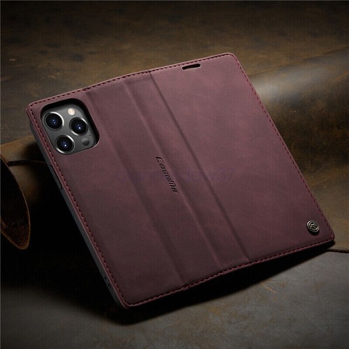 AU For iPhone 15 14 13 12 11 Pro Max Magnetic Leather Flip Wallet Cover Case - Picture 30 of 32