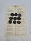 Vintage Coins Of Ancient Greece Drachma Reproduction Copy Set Of 9 W/Brochure