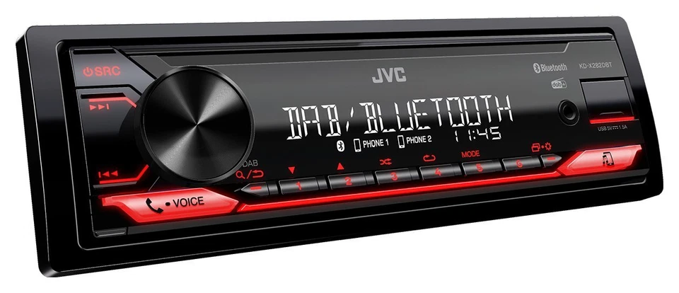 Jvc Autoradio mechaless Bluetooth Black 4 x 50w KD X282DBT - Immagine 2 di 3
