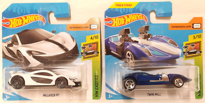 Hot Wheels HW Exotics 2018 3/10 4/10 194/365 Mclaren 170/365 Twin Mill Short Crd