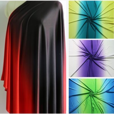 1 Yard X 1.5 meter Ombre Spandex Fabric Dance Latin Dress Material Knit Stretch