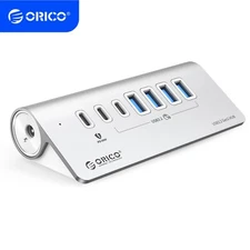 ORICO 7 USB Ports USB 3.2 Gen 2 10Gbps Type C Hub Powered For PC Laptop Mac Air