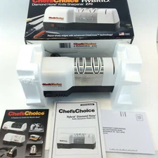 Chefs Choice Hybrid 270 Diamond Hone Knife Sharpener 3 Stage Electric White