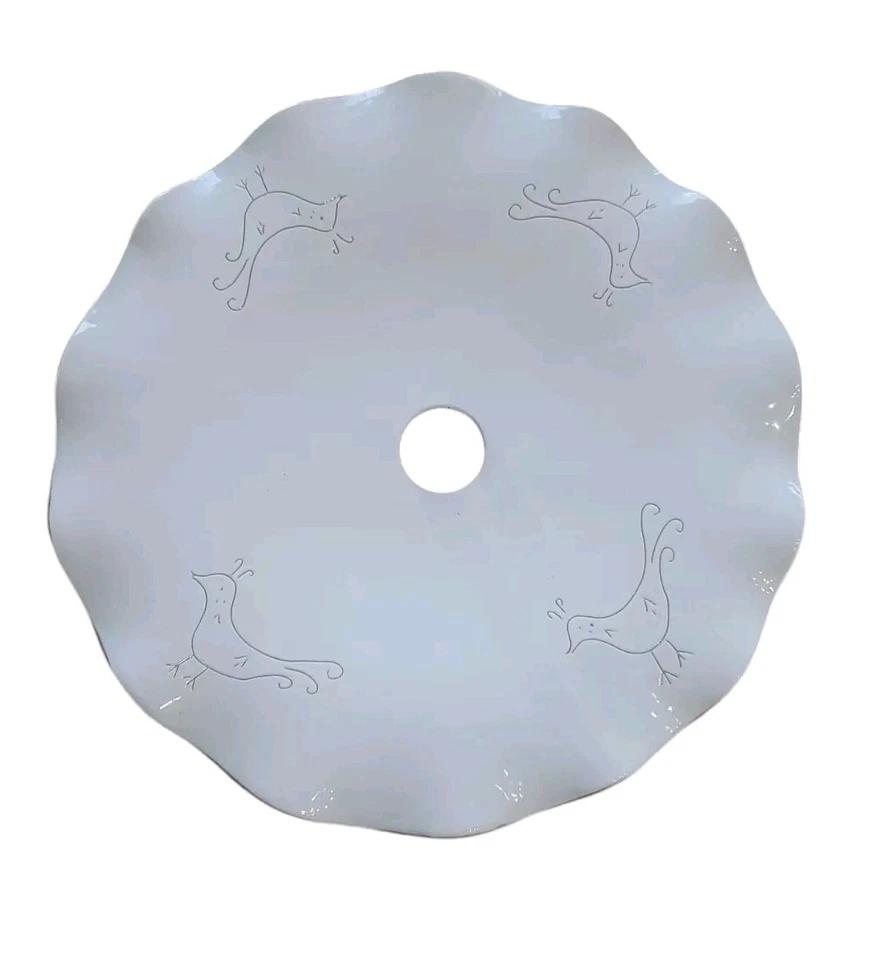 Ceramica Sarda per lampadario sospensione ricambio piatto bianco 26 cm luce E27 - Immagine 4 di 4