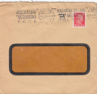 AUGSBURG-PFERSEE, Briefumschlag 1928, J. N. Eberle & Cie. AG