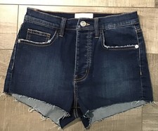 Current/ Elliott Women  s Cutoff Denim Shorts -size 27 Button Fly, 2  Inseam