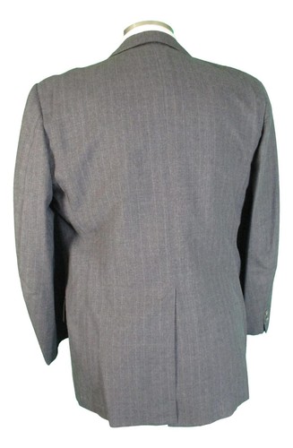 Brooks Brothers Mens Grey Stripe 3 Btn Wool Sack Suit 44R USA - Picture 2 of 6