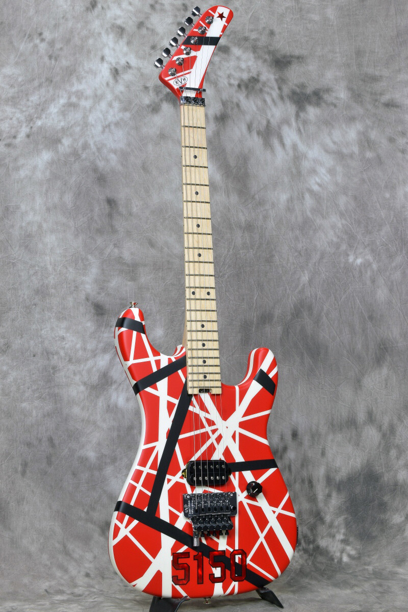 EVH Striped Series 5150 Red with Black and White Stripes Van