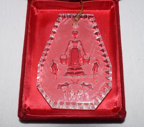 Waterford Crystal 12 Days Of Christmas 8 Maids Milking 1991 Ornament NOS ~ UT1 - Picture 2 of 5