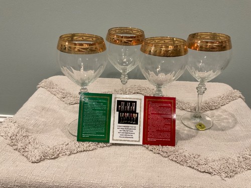 Cristalleria Fratelli Fumo Bicchieri Vino Iridescenti Made In Italy Set di 4 con scatola - Foto 7 di 12
