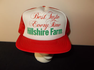 VTG-1980s Hillshire Farm Meats Sausage mesh trucker snapback hat sku22