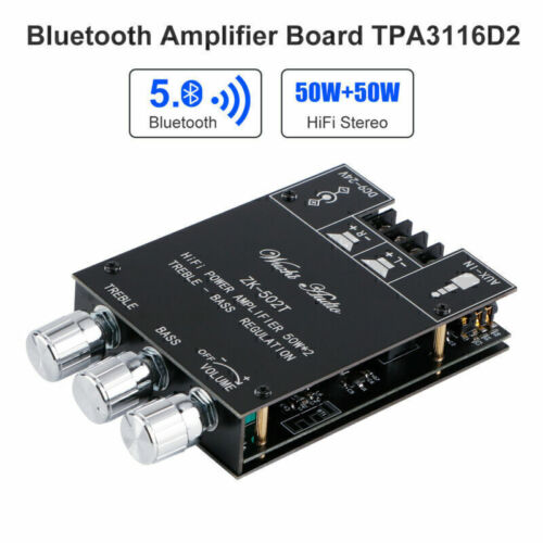 Bluetooth Amplifier Board Stereo 2.0 TPA3116D2 2X50W Audio Amplifier ModLOVE - Afbeelding 1 van 7