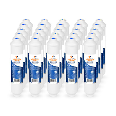 25PK Premium Aquaboon T33Inline Post/Carbon Polishing Water Filter Cartridge QC