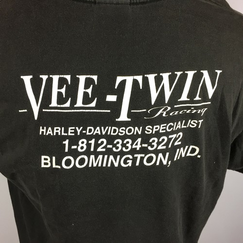Vintage 90s FBI Fast Boys From Indiana Top Fuel Harley Davidson Drag Racing Tee - Picture 6 of 7
