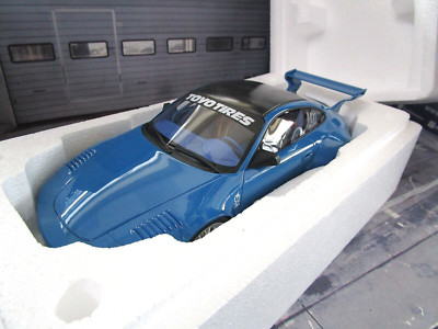 PORSCHE 911 Old & New Body Kit 2016 Sema US blau look 935 Tuning GT Spirit 1:18