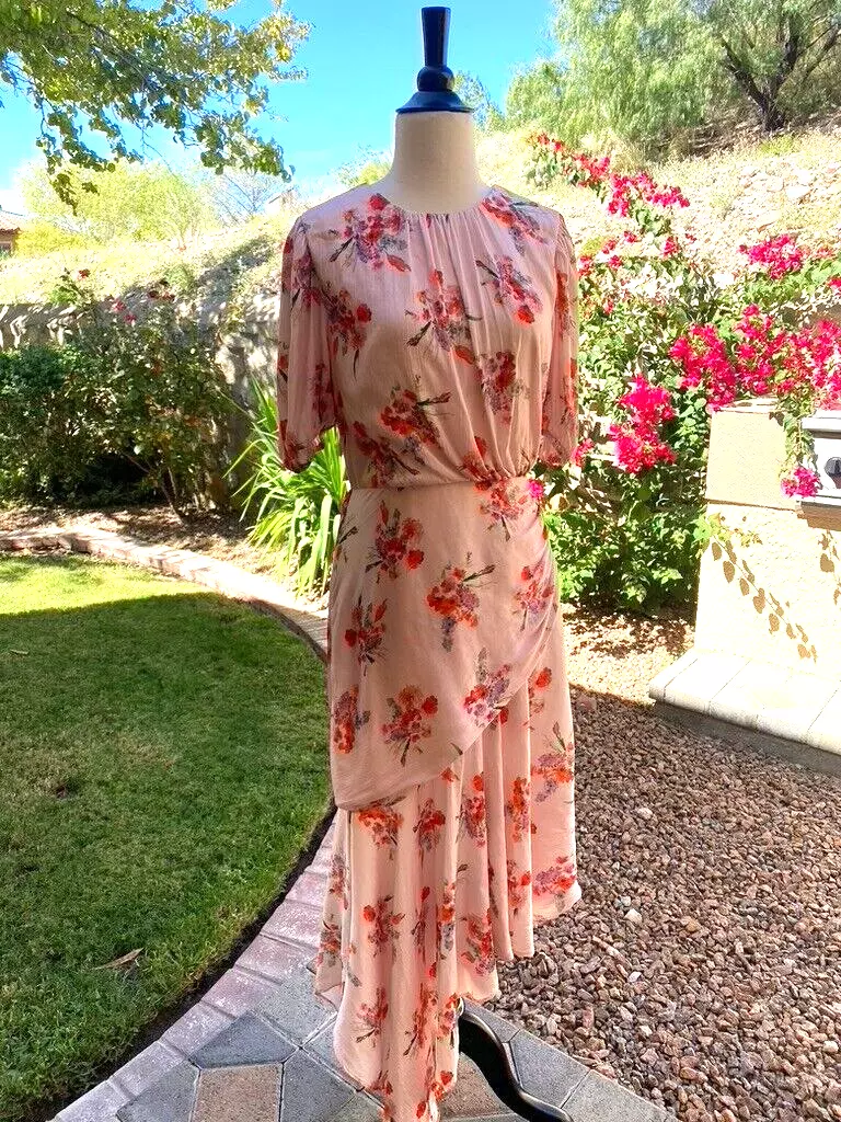 Flower hotsell silk dress