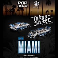 Pop Race 164 Lb Super Silhouette S15 Silvia Silver Chrome - Miami Version Pop Race 164 Lb Super Silhouette S15 Silvia Silver Chrome - Miami Version