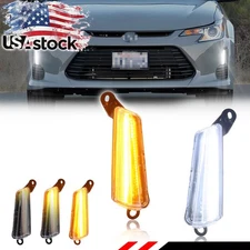 2X Clear Switchback LED DRL Driving Lights W/ Turn Signal For 2014-2016 Scion tC