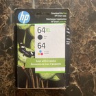 HP 64XL High Yield Black And 64 Tricolor Original Ink Cartridges Exp 12/2023