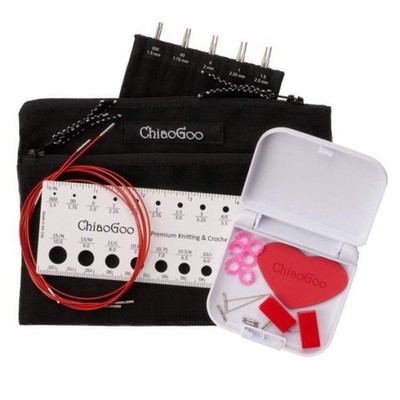ChiaoGoo TWIST RED LACE Mini Nadelset 1,50 2,50 mm, 13cm   auswechselbare Spitze