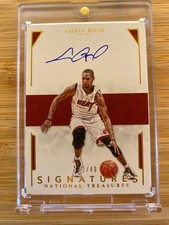 2015-16 National Treasures Signatures Chris Bosh Miami Heat On-Card Auto To /49