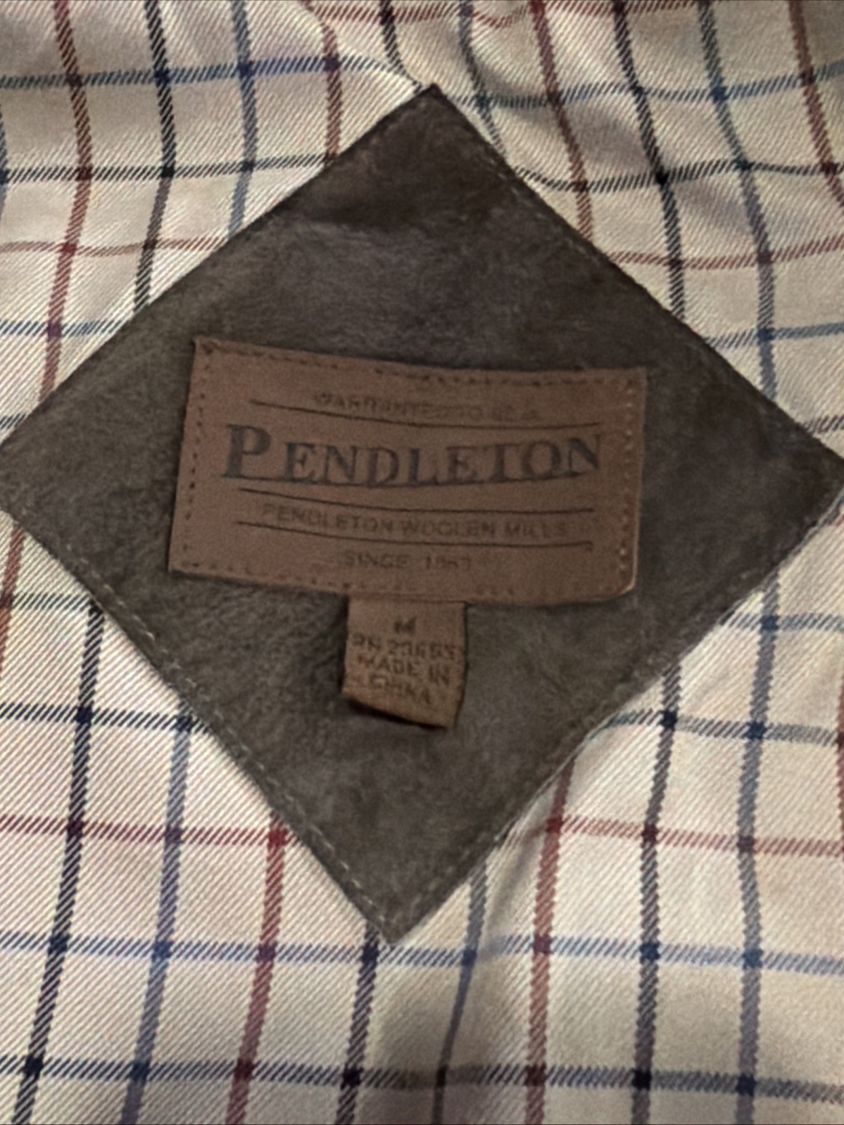 Pendleton Suede Leather Bomber Jacket Medium  Ful… - image 10