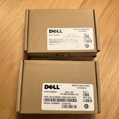 Lot of 4 Genuine Dell 10GBASE SFP+SR Optical Transceiver 0C5RNH FTLX8574D3BCL-DL