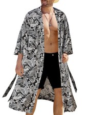 COOFANDY Men's Lightweight Kimono Robe Jacket Printed Japanese Style Bathrobe...